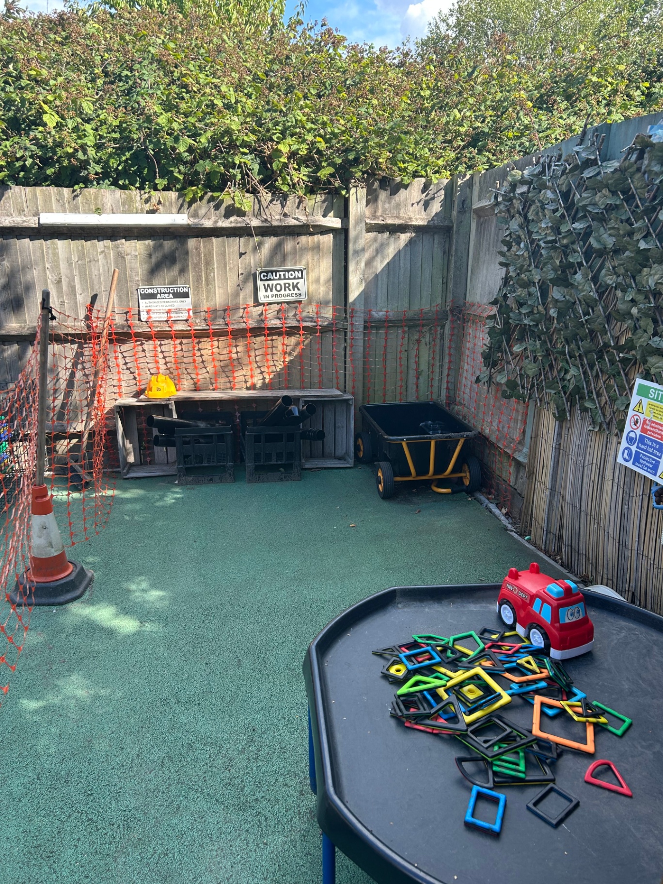 Open play area in the 1st Friends nursery garden